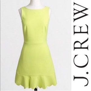 J. Crew Drop Waist Scalloped Dress